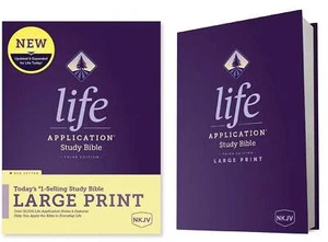 NKJV Life Application Study Bible, Third Edition, Large Print (Hardcover, Red Le - Bild 1 von 1