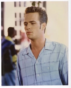 Luke Perry Beverly Hills 90210 Slick back Hair Scene Vintage 8x10 Color Photo - Picture 1 of 1