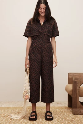 Macacão utilitário Banana Republic x The White Lotus Zebra popeline tamanho M novo - Imagem 1 de 4