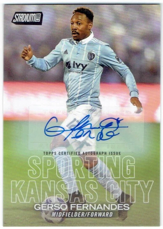 2018 Topps Stadium Club MLS Auto GERSO FERNANDES #57 Sporting Kansas City SKC - Image 1 of 1