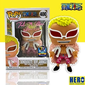 FUNKO ONE PIECE DONQUIXOTE DOFLAMINGO #400 (40 PIECES) - 7 BUCKS A POP AUTOGRAPH - Picture 1 of 18