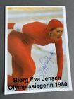Bjorg Eva Jensen Olympiasiegerin 1980 Eisschnelllauf Signed Foto 10X14