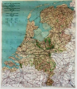 Original vintage poster HOLLAND NETHERLANDS MAP c.1930 - Imagen 1 de 1