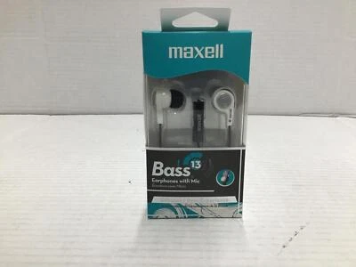 LOTE DE 50 auriculares intrauditivos Maxell Bass 13 con aislamiento de ruido con cable B-13W con micrófono 199725 Foto 1 de 2