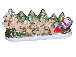 Ceramic Santa and Reindeer one piece - Picture 1 of 10