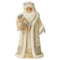 Jim Shore HWC Holiday Gold Lustre Santa & Reindeer Figurine 