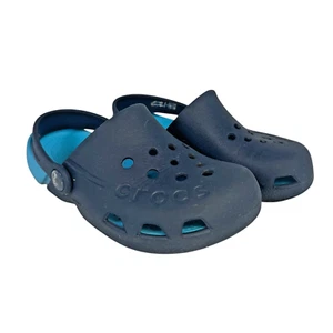 Zuecos Crocs Electro zapatos cómodos informales azules jóvenes niños 12 - Imagen 1 de 7