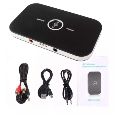 2 In 1 USB Bluetooth 5.0 Transmitter Receiver Adapter Wireless For PC Car Kit - Image 1 of 4
