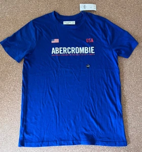 Abercrombie Kids Royal Blue T-Shirt Boys 15 / 16 NWT - Picture 1 of 8
