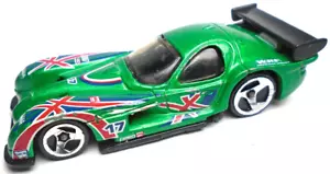 1997 HOT WHEELS PANOZ GTR-1 #17 GREEN 1:64 DIECAST 2 7/8" RACE CAR W/ RED & BLUE - Picture 1 of 6