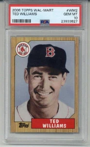 2006 TOPPS WAL-MART TED WILLIAMS CARD BOSTON RED SOX PSA 10 LOW POP 5 VERY RARE - Picture 1 of 2