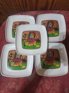 Set of 5 Vintage Denny's Flintstones Collectible Plates Condition - Picture 1 of 6