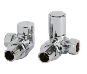 Xaviga XAV642 Chrome Corner Radiator Valves - Picture 1 of 4
