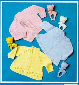 Baby Knitting Pattern copy Vintage baby set Cardigans, Jumper, matinee coats - Picture 1 of 1