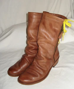 GEORGINA GOODMAN "BILLY" lace-up in back BOOTS - BROWN 39 (8.5-9 US, 6-UK) - Picture 1 of 11