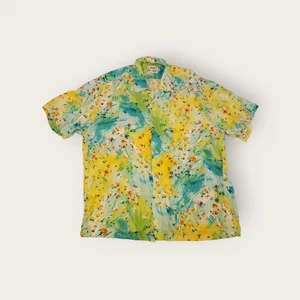 90s Vintage Jams World Button Up Hawaiian Floral Colorful Shirt Men’s Size Large - Picture 1 of 6