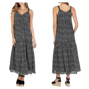 Joie Limited Edition Maxi Dress Sz XL Women’s 100% Cotton India Floral Black NEW - Picture 1 of 12