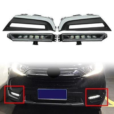 LED Daytime Running Lights DRL Fit Honda CR-V CRV 2017 2018 2019 - Image 1 of 4