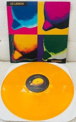 U2 - LEMON Remixes 1st U.S. SINGLE 12 INCH 1993 YELLOW EX - Image 1 of 4