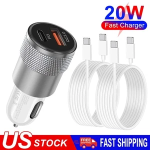 Cargador de Coche USB+Tipo C Adaptador de 2 Puertos y Cable para iPhone 16 15 Pro Max 16e 15 14 - Imagen 1 de 18