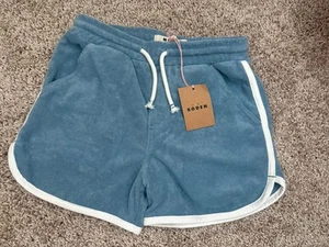 Mini Boden French Terry Shorts Blueish Gray White Trim Size Youth 9Y 9 NWT - Picture 1 of 4
