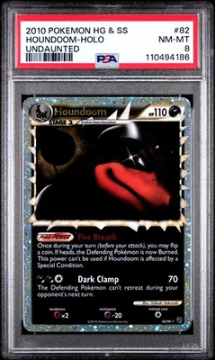 POKEMON UNDAUNTED HOUNDOOM PRIME #82 ULTRA RARE PSA 8 NM #110494186 - Image 1 of 2
