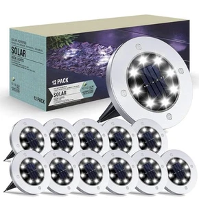 Solar Outdoor Lights 12 Pack Waterproof Garden Lights LED - A0053 - Picture 1 of 12