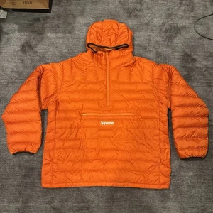 Chaqueta Pullover Supreme Micro Down Media Cremallera Con Capucha Naranja Oscuro Rojo L Grande - Imagen 1 de 6