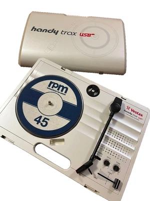 Vestax handy trax White Portable Turntable Handytrax Record Player Tested Japan - Image 1 of 2