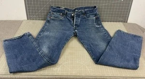 Levi's 501XX Button Fly Indigo Denim Jeans Naturally WORN 33x34 - Picture 1 of 12