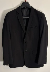 CALVIN KLEIN Boys' Bi-Stretch Blazer Suit Jacket 2-Button Black 20 Regular FLAW - Picture 1 of 13