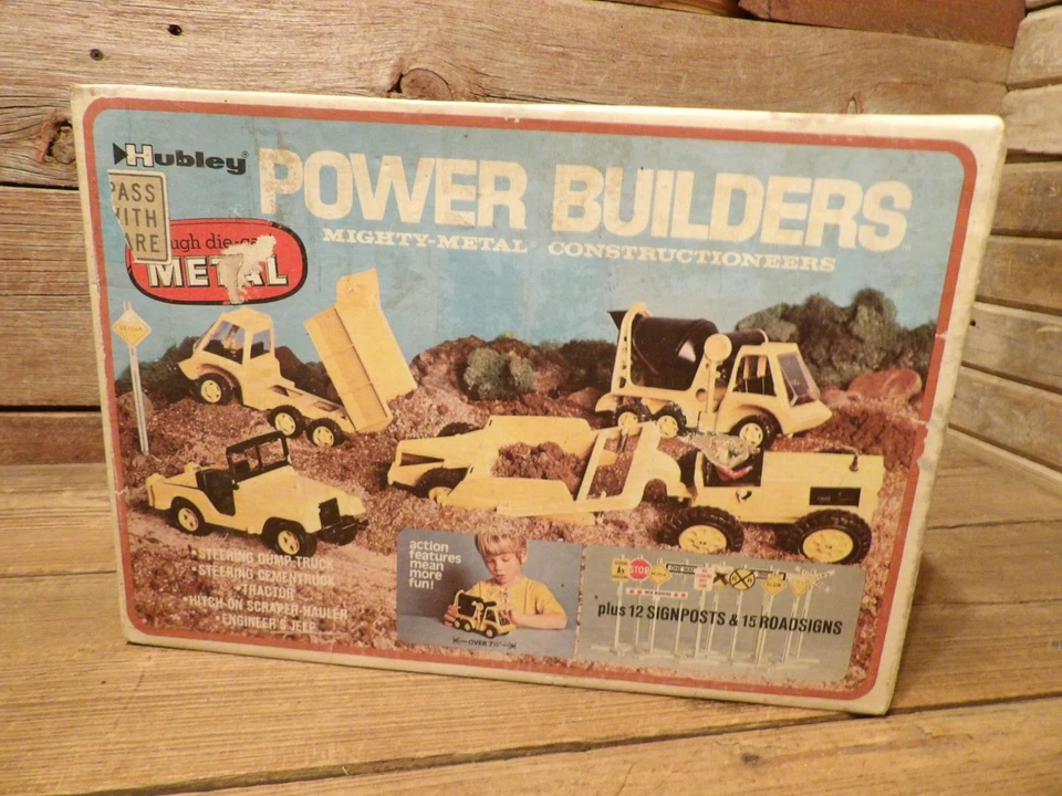 Juego de colección 1972 Hubley Power Builders Mighty Metal Constructioneers Foto 1 de 4
