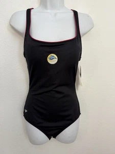 Nuovo costume da bagno donna Speedo pezzo unico taglio conservativo coppe morbide nero rosso 10 - Foto 1 di 9
