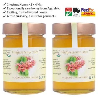 Organic Hungarian Horse Chestnut Gourmet Honey, Mezbarlang 440gx2 (2x15.5 oz) - Image 1 of 2
