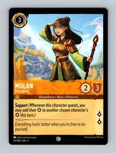 Disney Lorcana: Rise of the Floodborn - Mulan - Free Spirit - 15/204 - Picture 1 of 2