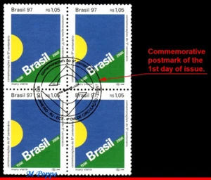 2626 BRAZIL 1997 DISCOVERY OF BRAZIL, 500 Y, HISTORY, FLAGS, MI# 2747 BLOCK MNH - Picture 1 of 1