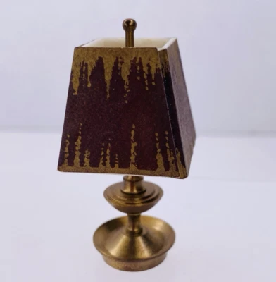 VTG Ideal Petite Princess Table Lamp Brass Miniature 1:12 Dollhouse 1960s Japan - Image 1 of 4