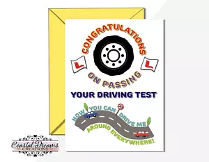 Congratulations on passing your driving test, now you can drive me around -card - Picture 1 of 3