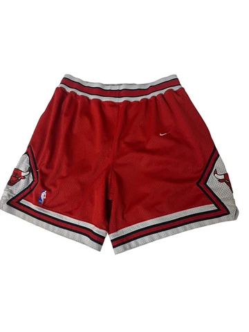 Vintage Authentic Nike Chicago Bulls Red Shorts Size 38 XL Jordan Pippen USA 90s Cover