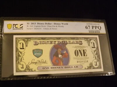 2013      $1     Captain Hook  Peter Pan & Wendy      PCGS  67 PPQ - Image 1 of 2