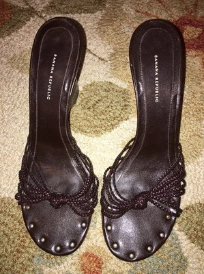 Alpargata Banana Republic Cuero Marrón Trenzado Ojal Marrón Oscuro 7M  Foto 1 de 4