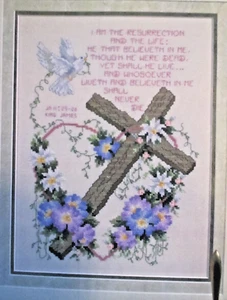 Resurrección y Vida - Revista Patrón Punto de Cruz - Cruz Paloma Jesús - Imagen 1 de 1
