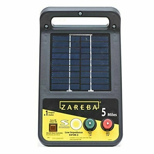 Zareba ESP5M-Z 5-Mile Solar Low Impedance Electric Fence Charger - Black