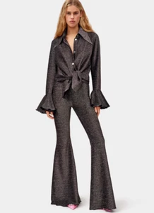 Sleeper Lurex Lounge Suit with Pants in Black Size S RRP £330 - Picture 1 of 15