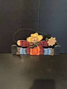 Halloween Decoration Scarecrow Wood Wall Hanger - Picture 1 of 1