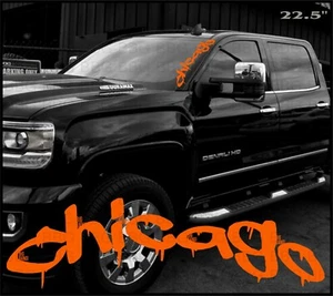 CHICAGO,IL Vinyl Banner Sticker Decal DRIP Home I LOVE My CITY STATE Native Born - Picture 1 of 4