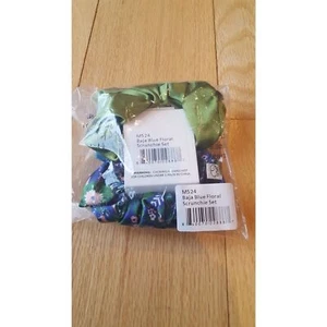 Elfenbein Ella Haar Scrunchies, 3er Set, Blau und Grün Neu mit Etikett - Bild 1 von 5