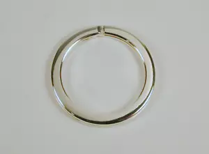 Sterling Silver .925 - 32mm Split Ring Key Ring Made in Italy Free US Ship - Picture 1 of 2