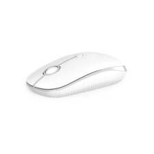 Jelly Comb 2.4G Slim Wireless Mouse with Nano Receiver MS003 (White and Silver)