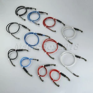 1x 120cm Motorbike Motorcycle Stainless Braided Brake Clutch Oil Hoses Line Pipe - Picture 1 of 4